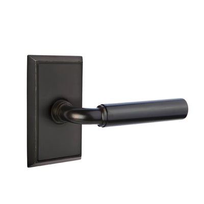 Emtek Manning Lever with Rectangular Rosette in Oil Rubbed Bronze