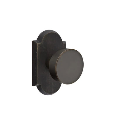 Emtek Round Bronze Knob with #1 Rosette in Medium Bronze