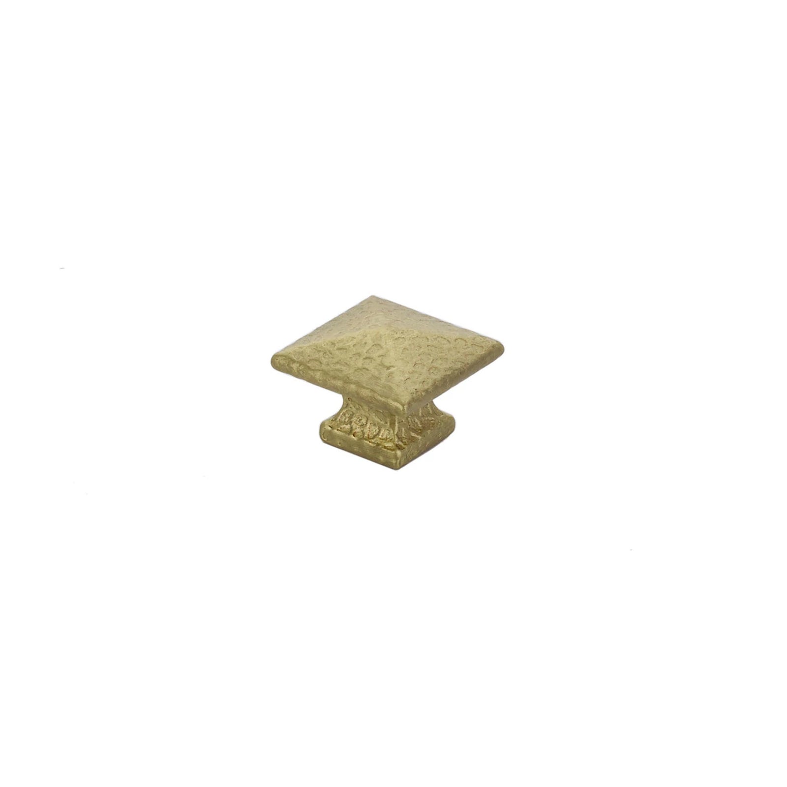 Emtek Arts & Crafts Dimpled 1" Square Knob in Satin Brass