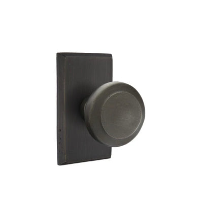 Emtek Butte Knob with #3 Rosette in Medium Bronze
