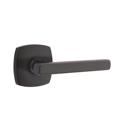 Emtek Freestone Lever with Urban Modern Rosette in Oil Rubbed Bronze