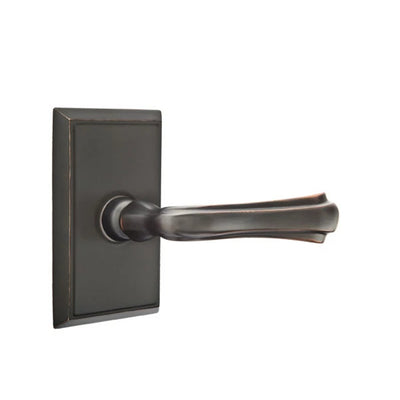 Emtek Wembley Lever with Rectangular Rosette in Oil Rubbed Bronze