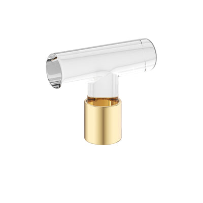 Emtek Modern Glass 2-1/8" T-Knob in Polished Brass