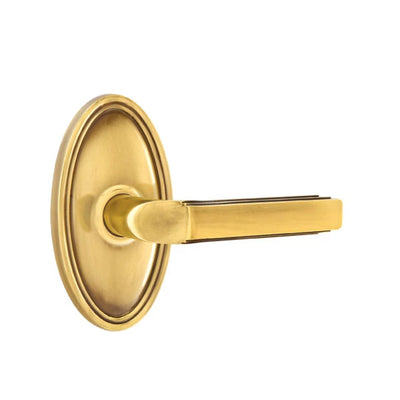 Emtek Milano Lever with Oval Rosette in French Antique