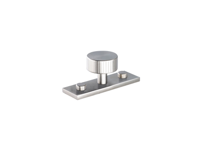 Armac Martin MIX Straight Knurled Cabinet Knob & Backplate