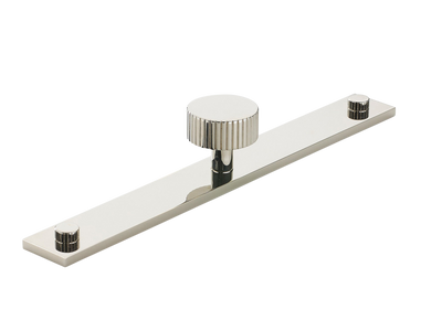 Armac Martin MIX Straight Knurled Cabinet Knob & Backplate