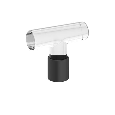 Emtek Modern Glass 2-1/8" T-Knob in Flat Black