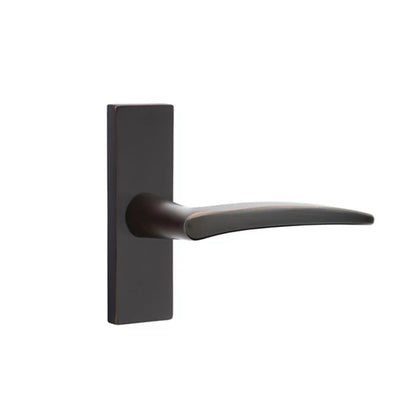 Emtek Poseidon Lever with Stretto 1-1/2" x 5" in Oil Rubbed Bronze