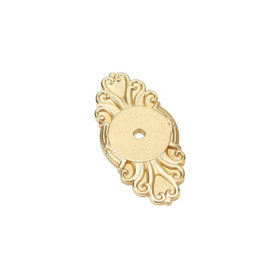 Emtek Ribbon & Reed Back Plate for Knob in Polished Brass