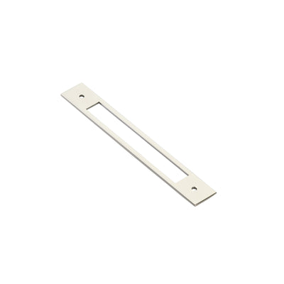 Emtek Modern Back Plate in Polished Nickel (Back Plate for 6" Pull shown)