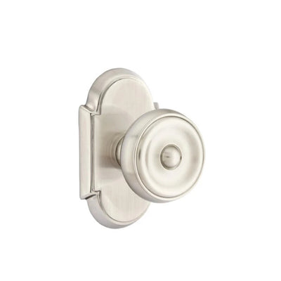 Emtek Waverly Knob with #8 Rosette in Satin Nickel