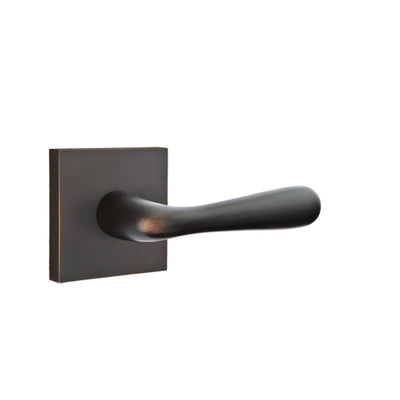 Emtek Basel Lever with Square Rosette in Oil Rubbed Bronze
