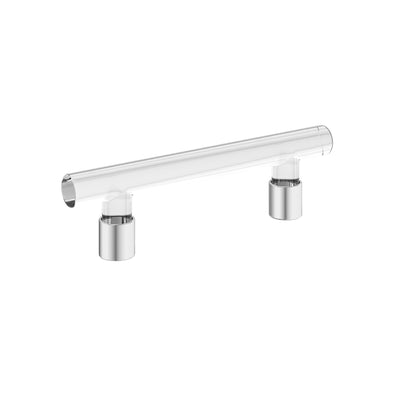 Emtek Modern Glass 4" C-C Pull in Polished Chrome