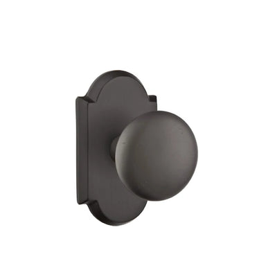 Emtek Winchester Knob with #1 Rosette in Flat Black Bronze