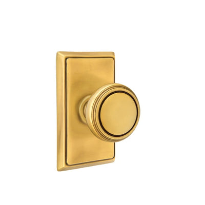Emtek Norwich Knob with Rectangular Rosette in French Antique