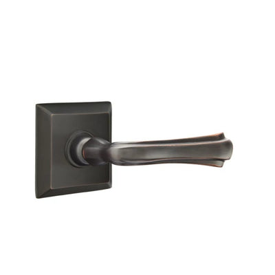 Emtek Wembley Lever with Quincy Rosette in Oil Rubbed Bronze