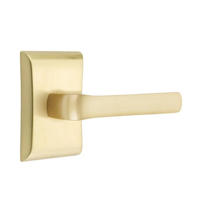 Emtek Spencer Lever with Neos Rosette in Satin Brass