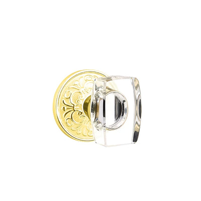 Emtek Windsor Knob with Lancaster Rosette in Polished Brass