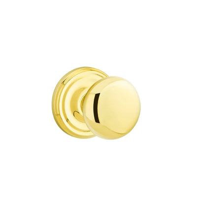 Emtek Providence Knob with Regular Rosette in Unlacquered Brass