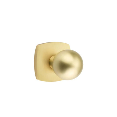 Emtek Orb Knob with Urban Modern Rosette in Satin Brass