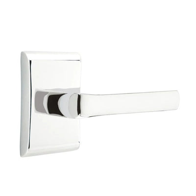 Emtek Spencer Lever with Neos Rosette in Polished Chrome