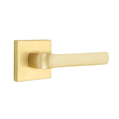 Emtek Spencer Lever with Square Rosette in Satin Brass