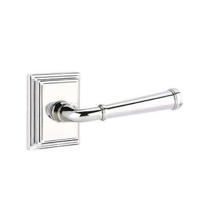 Emtek Merrimack Lever with Wilshire Rosette in Polished Chrome