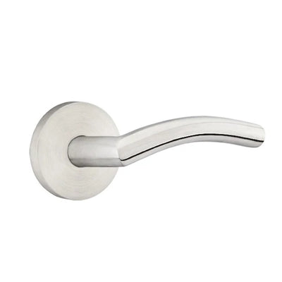 Emtek Stainless Steel Dresden Lever with Disk Rosette in Brushed Stainless Steel