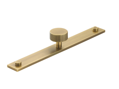 Armac Martin MIX Straight Knurled Cabinet Knob & Backplate