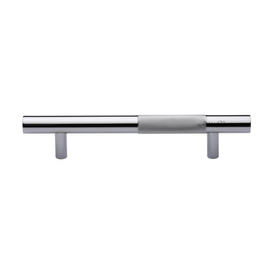 Ashley Norton V1365 Bar Knurled Appliance Pull in Polished Chrome