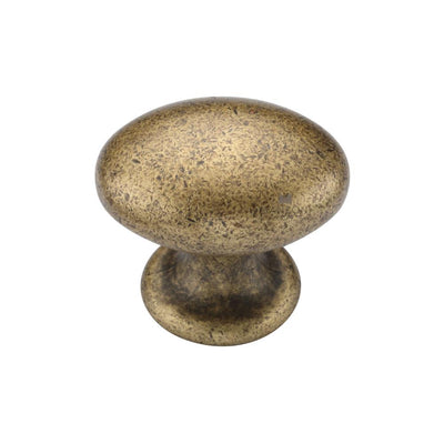 Ashley Norton MB4462 Egg Knob in Distressed Brass