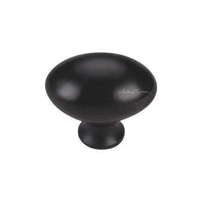Ashley Norton MT0118 Egg Knob in Flat Black