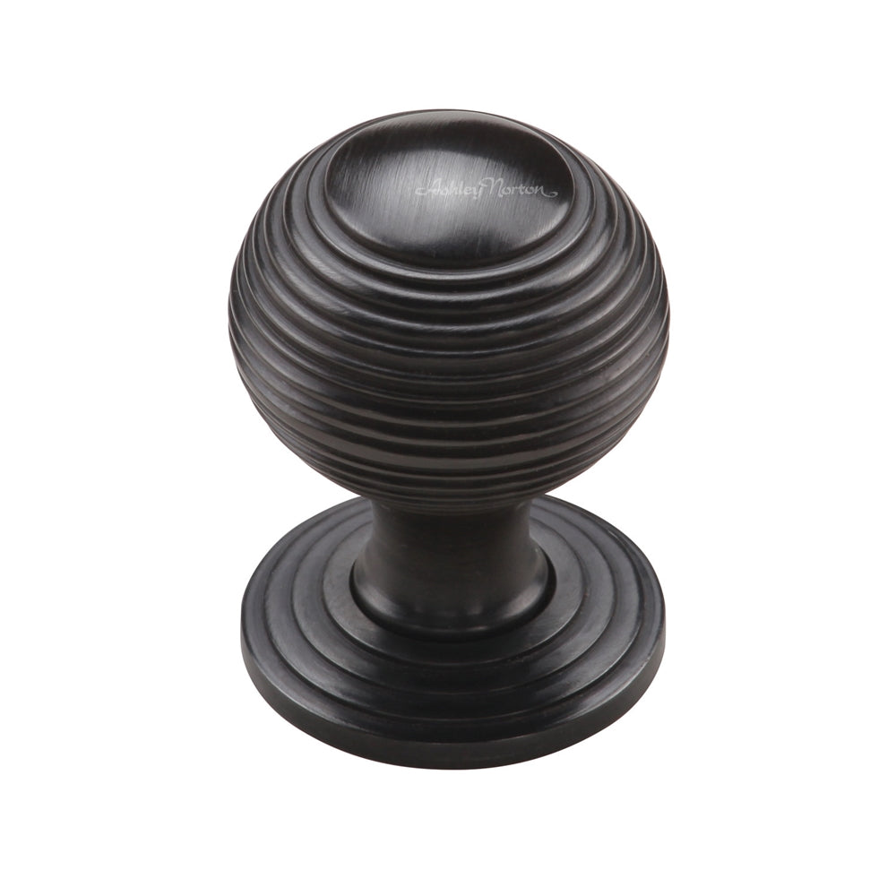 Ashley Norton MT0973 Reeded Cabinet Knob in Dark Oil Rubbed