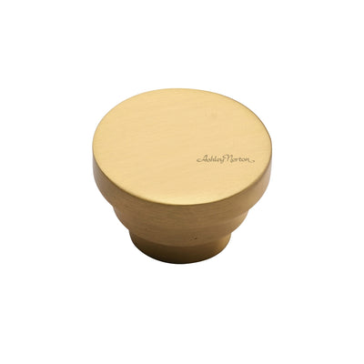 Ashley Norton MT3624 Round Stepped Knob in Satin Brass