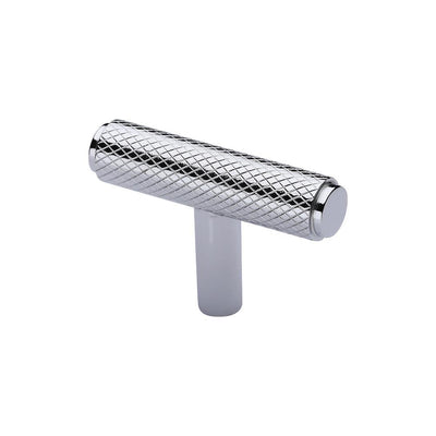 Ashley Norton MT4415 Knurled T-Bar Cabinet Knob in Polished Chrome