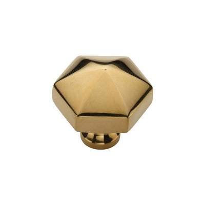 Ashley Norton MT2238 Hex Knob in Unlacquered Brass