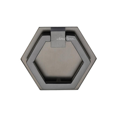 Ashley Norton MT6347 Hex Backplate Drop Pull in Flat Black