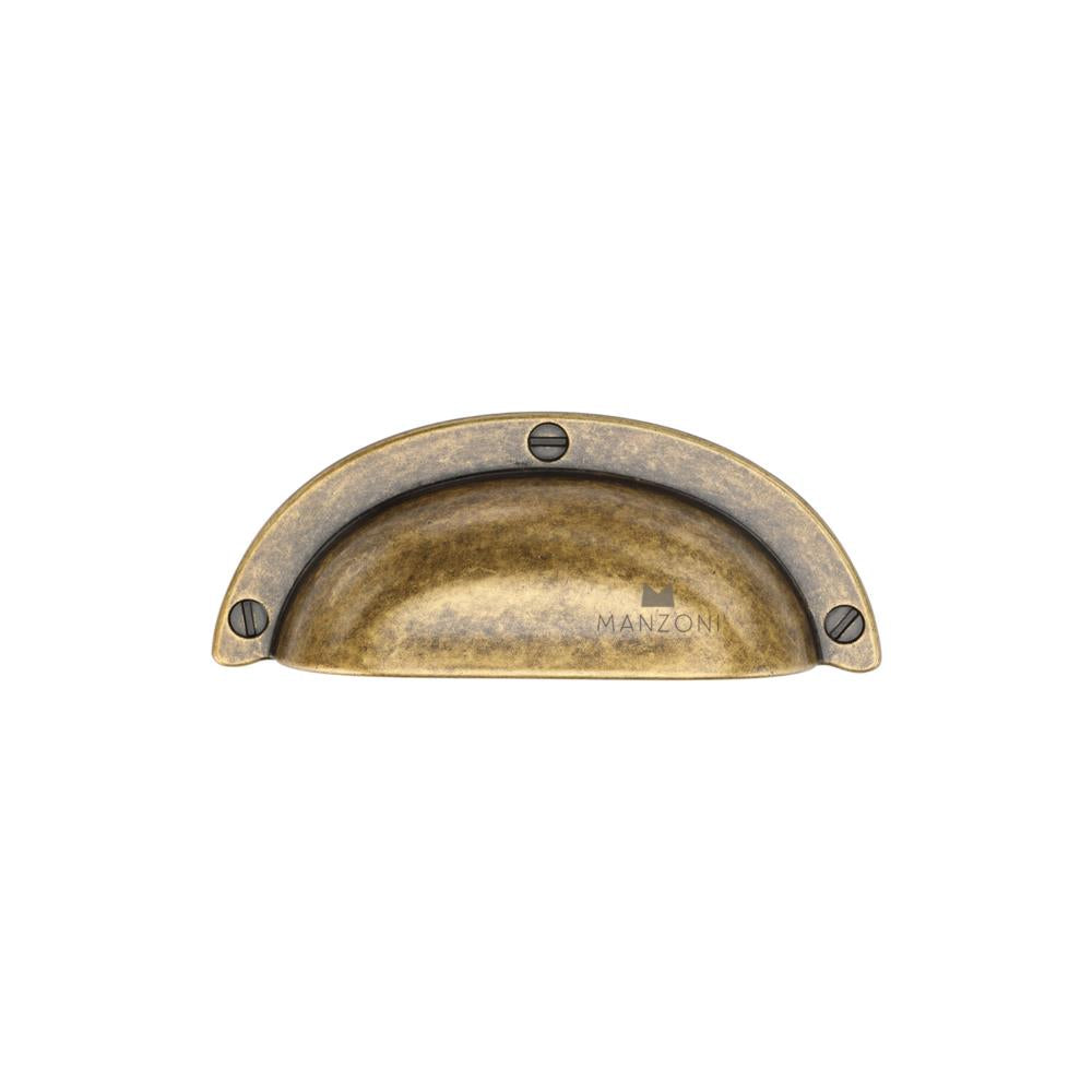 Ashley Norton MB5120 Faux Screw Bin Pull in Distressed Brass