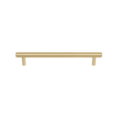 Ashley Norton MT4447 Lucerne Reeded Cabinet Pull in Unlacquered Brass