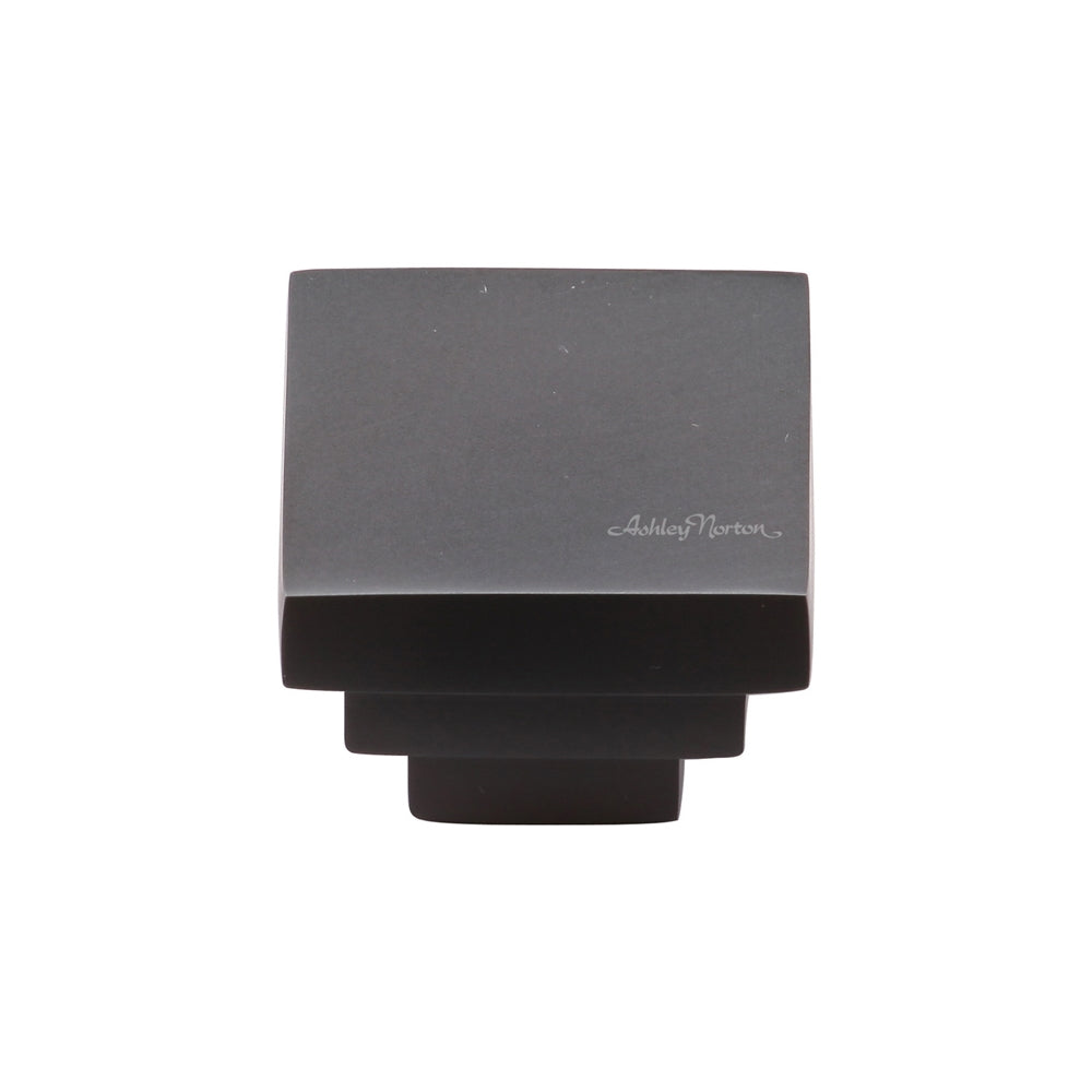 Ashley Norton MT3672 Square Stepped Knob in Dark Oil Rubbed