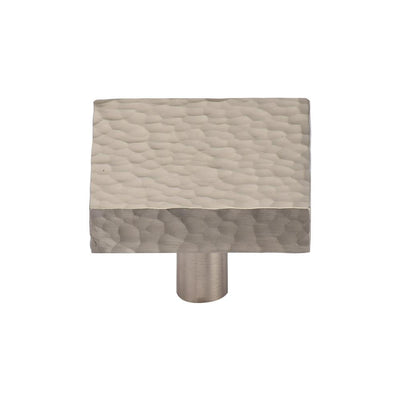 Ashley Norton MK3685 Hammered Square Knob in Satin Nickel