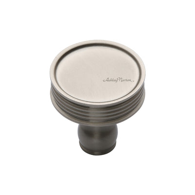 Ashley Norton MT4547 Ridged Knob in Satin Nickel