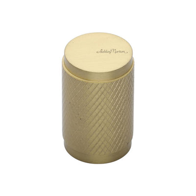 Ashley Norton MT3850 Knurled Stick Cabinet Knob in Satin Brass