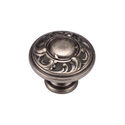 Ashley Norton MB4401 Decorated Round Knob in Distressed Pewter