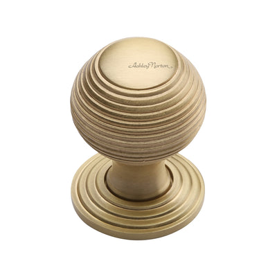 Ashley Norton MT0973 Reeded Cabinet Knob in Satin Brass