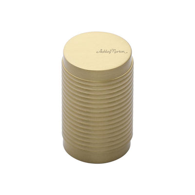 Ashley Norton MT3840 Reeded Stick Cabinet Knob in Satin Brass
