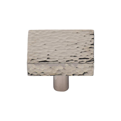 Ashley Norton MK3685 Hammered Square Knob in Polished Nickel