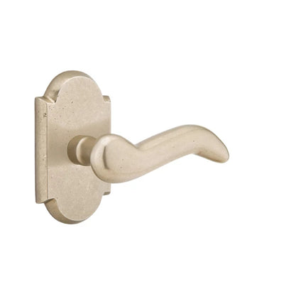 Emtek Cody Lever with #1 Rosette in Tumbled White Bronze