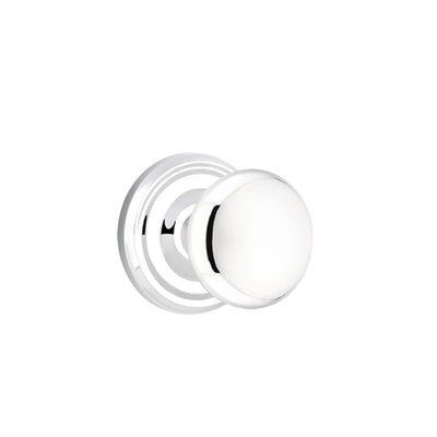 Emtek Providence Knob with Regular Rosette in Polished Chrome
