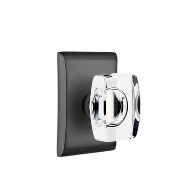 Emtek Windsor Knob with Neos Rosette in Flat Black